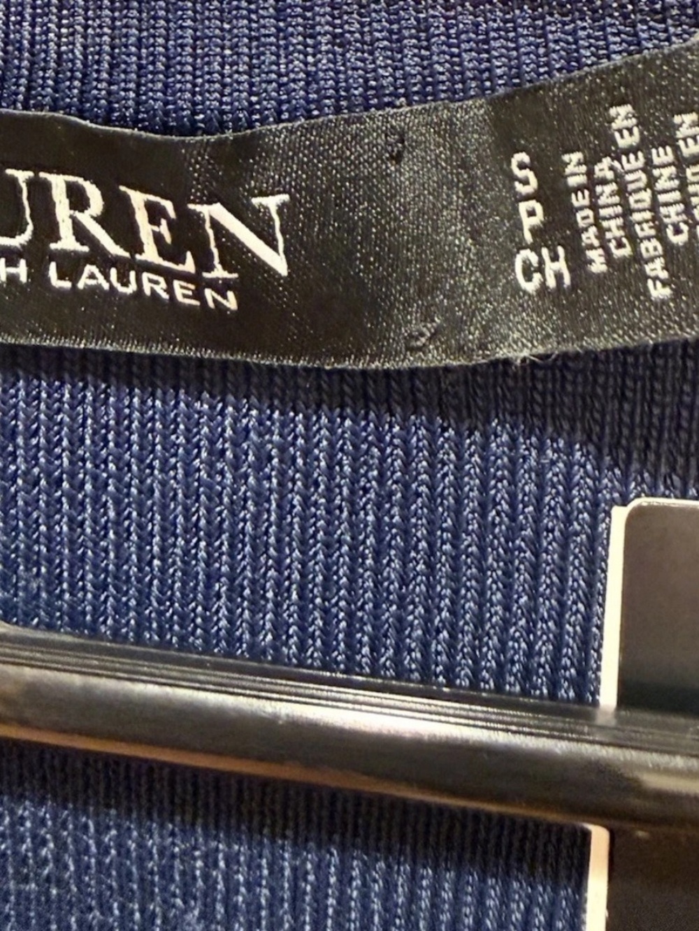 Lauren Ralph Lauren Open Cardigan Long SM Navy White Stripe Solid NWT MSRP $225 - Picture 9 of 15